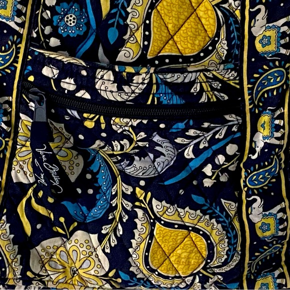 Vintage VERA BRADLEY Blue Triple Zip Hipster Crossbody Bag, A classic! - Picture 4 of 10